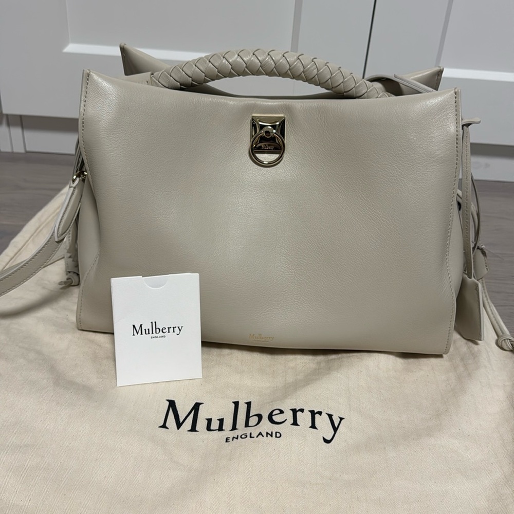 Mulberry Large Iris heavy grain tote bag